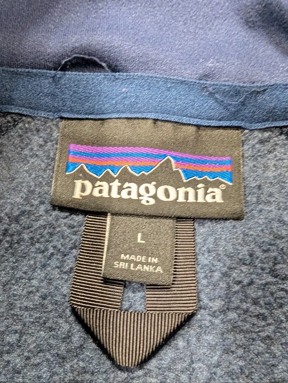 Patagonia Jacket Mens L Blue Navy Better Sweater Full Zip Fleece Outdoor Casual